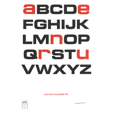 Poster Alphabet Eurostile Ta