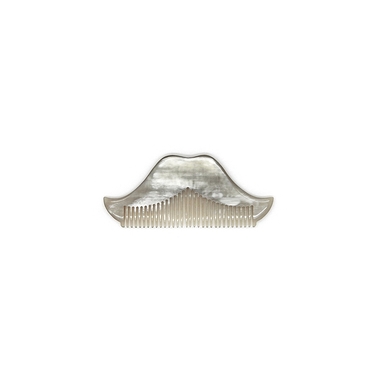 Peigne en corne foncée - Moustache française