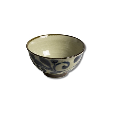Nukika" japanese bowl - Blue floral motifs