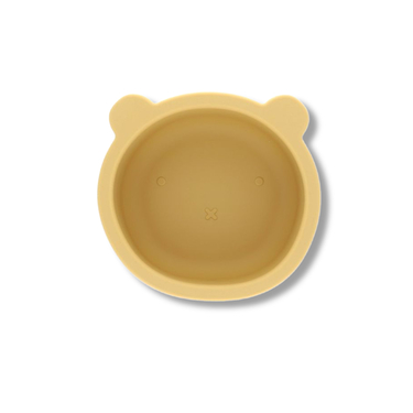 Bol Ours Silicone Moutarde