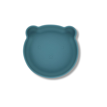 Assiette Ours Silicone Bleu Ciel