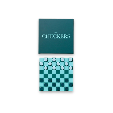 Turquoise Checkers Game