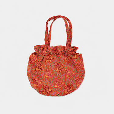 Multicoloured Silk Drawstring Bag