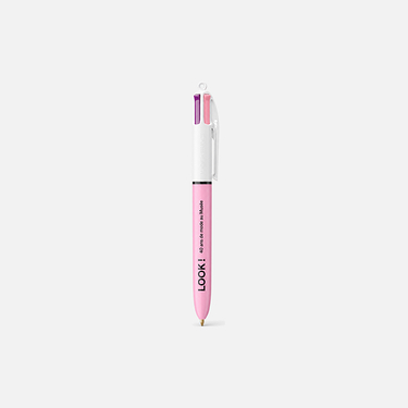 Stylo 4 couleurs Rose - Look&nbsp;!