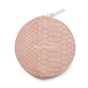 Circle coin purse pink snake