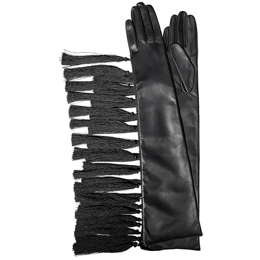 Venice Black Tassel Gloves by Thomasine Barnekow