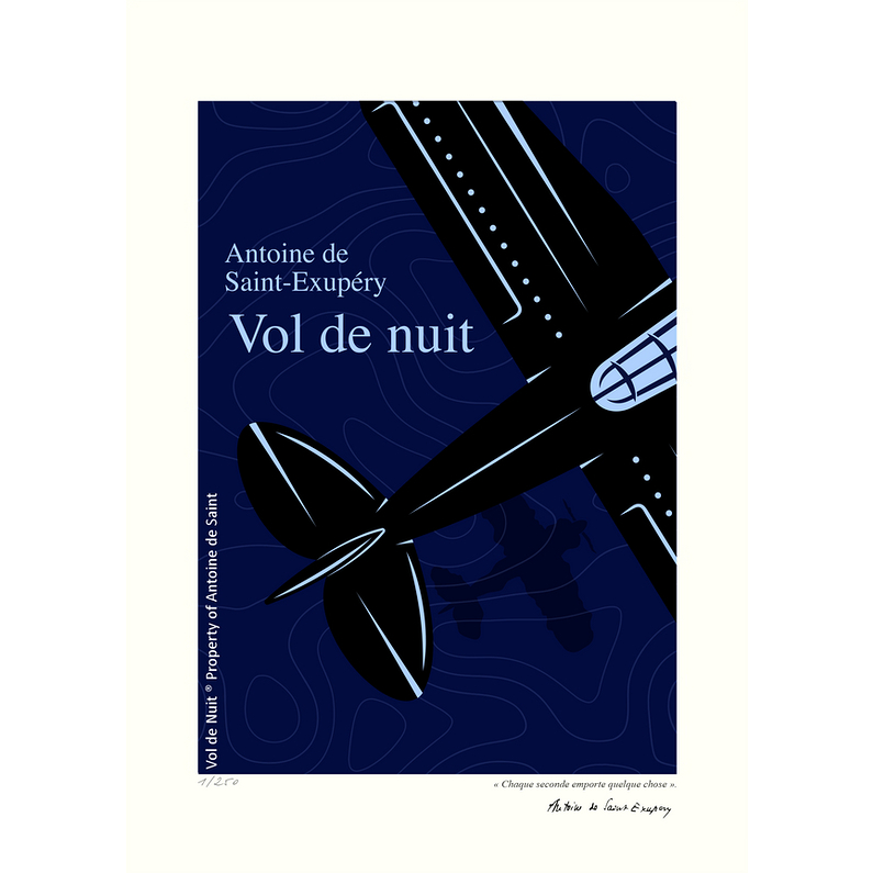 Affiche "Vol de nuit" -Le Petit Prince
