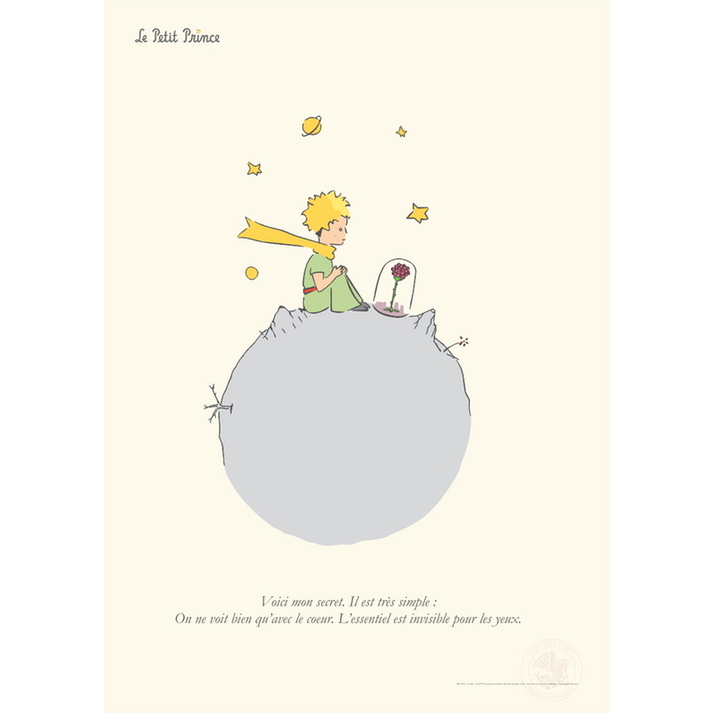 Affiche "Voici mon secret" -Le Petit Prince