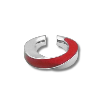 Earcuff Honor Silver Red
