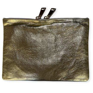 Gold Leather Pouch XL
