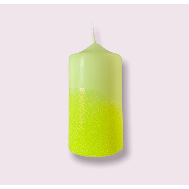 Candle | Yellow glitter